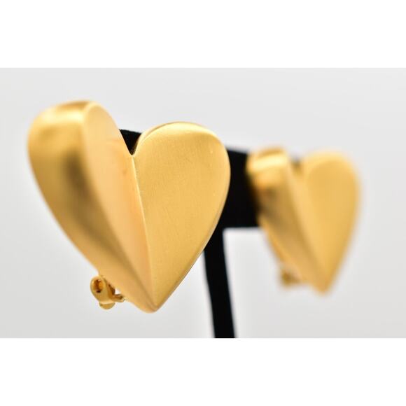 Givenchy Gold Heart Earrings - Picture 4 of 12